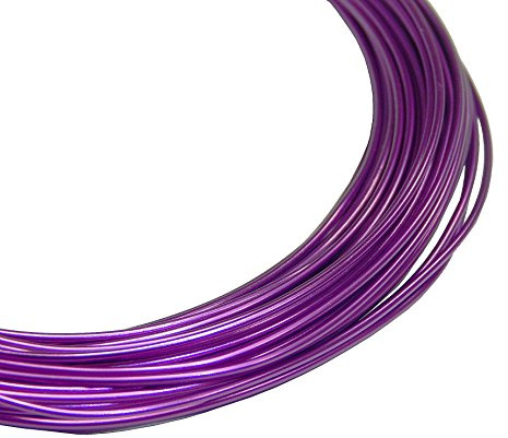 Perlin Aluminiumtråd 1 mm 12 m smyckestråd pysseltråd böjningstråd modelleringstråd dekorativ tråd för gör-det-själv smycken blomster lila