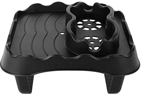 Asixxsix Hot Tub Table Tray, Adjustable Hot Tub Side Table with Nonslip Drink Cup Holder, Drain Holes Clamps to Side of Aboveground Bathtub Spa, Swimming Pool, Hot Tub Accessories (Grey)