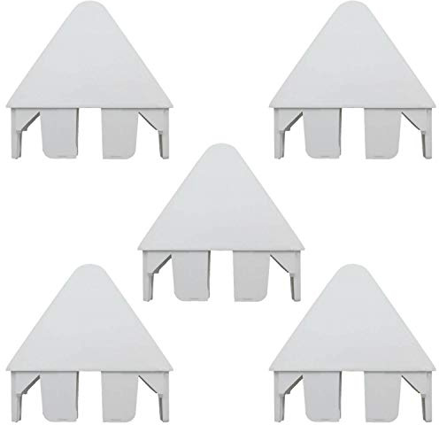 7/8 x 3 White Vinyl Round/Pointed Picket Cap – Fits 7/8 x 3 Pickets (5 Pack)