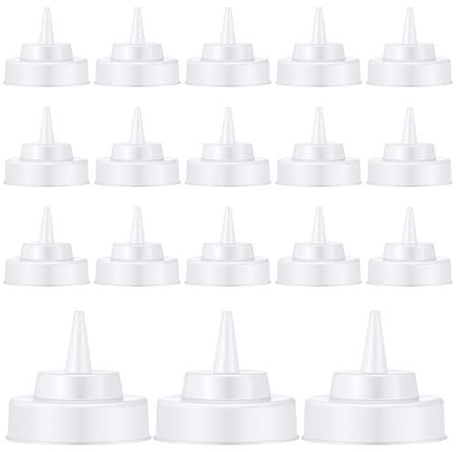 Tioncy 18 Pcs Squeeze Bottle Lids Wide Mouth Squeeze Bottle Cap