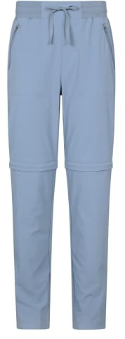 Mountain Warehouse Explorer Womens Zip Off Trousers - Quick Drying Pants, UV Protection Bottoms - for Hiking, Camping & Outdoors Blue (Regular Length) Women's Size 20
