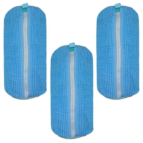 Trainers Wash Bag - Protect Your Trainers & Washing Machine - Durable Wash Bag for Trainers, Shoes & Delicates - Fits Shoe Sizes 7-11 (38-46cm) (Blue, Pack of 3)