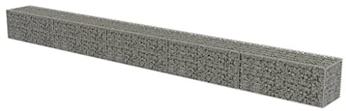 vidaXL Muro de gaviones con cubiertas acero galvanizado 600x50x50 cm