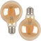 SCNNC Edison LED Vintage Glühbirne E27 Dimmbar G80 4W 400LM Warmweiß 2200K, LED Filament E27 Entspricht 40W Glühbirne Bernstein Glas für Café Bar Hotel Restaurant, 2 Stück