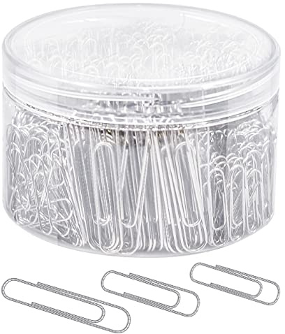 Paper Clips Assorted Sizes, Large Paper Clips, Small Paperclips, 750 Clips/Box by JIKIOU(28 mm,33mm,50 mm)