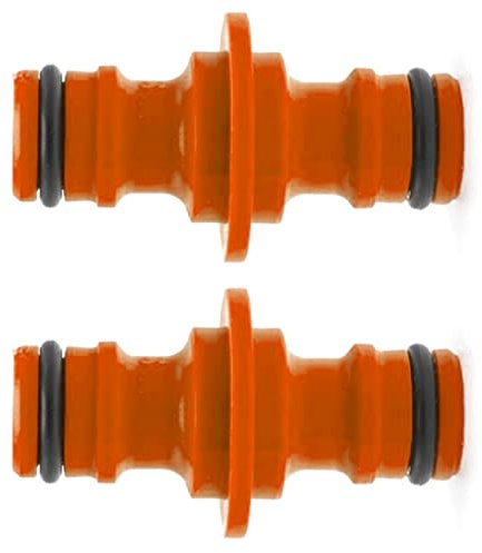 Double Male Hose Connector Coupler Extender Joiner - Leak-Proof & Durable - Compatible with Hozelock, Gardena & Most Popular Fittings - Ideal for Garden Hose, Irrigation, Car Washing (Pack of 2)