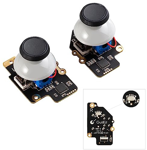 AKNES GuliKit Joysticks for Steam Deck (Type A & Type B), No Drifting, Hall Effect Sticks Replacement, Left/Right Thumb Grip Parts for Steam Deck Console-Electromagnetic Joystick (No Soldering)