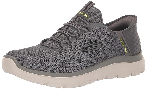 Skechers Summits High Range Herren Sneakers, Charcoal Mesh Trim, 42.5 EU