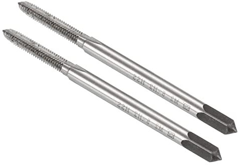 CoCud Rosca Fresado Machos, Métrico M2.5 x 0.45 Rosca H2, Alta Velocidad Acero Máquina 3 Rectas Flautas Tornillo Roscado Herramienta - (Aplicaciones: para Roscado Máquina), 2uds