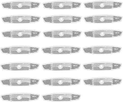 LATRAT 20 Stück Fahrrad Reflektoren Speichenreflektoren Katzenaugen Reflektor, Rückstrahler für Mountainbike Rennrad Sicherheit, silbrig