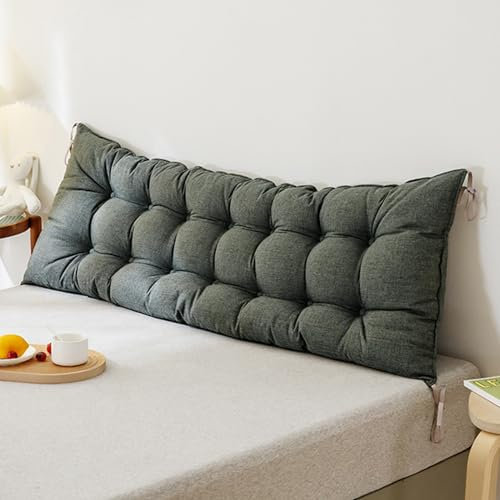 XZLZMYP Rückenkissen Lesekissen Für Bett Sofa Langes Rechteck Rücken Kissen Stützkissen Couchkissen Groß Rückenstützkissen Mit Abnehmbarem Bezug Wandkissen,H,180x10x50cm