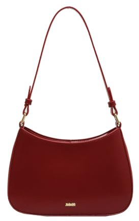 Junerain Rote Handtasche Damen Achseltasche Retro Damen Umhängetaschen klein Hobo Bag Women Y2K Shoulder Bag PU Leder Damen Schultertasche Cool Shoulder Bag