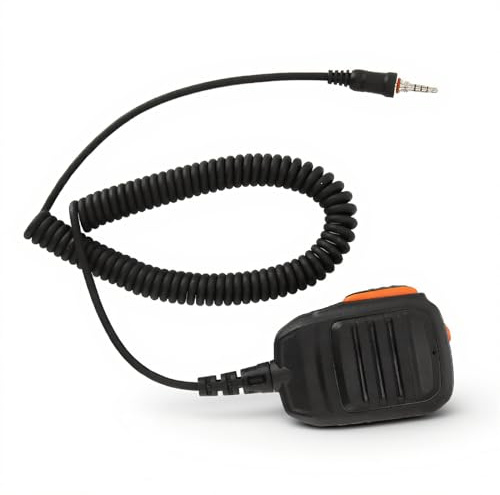 ASHATA Walkie Talkie Handhögtalare mikrofon, vattentät 2-vägs trådlös mikrofon för IC M33 M35 M25