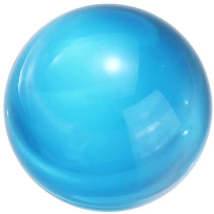 sourcing map 30mm/1.2 Crystal Sphere Ball Glass Solid Decorative Sphere Crystal Ball Prop Ornament for Feng Shui Divination Fortune Telling Tabletop Fountain Decoration, Lake Blue