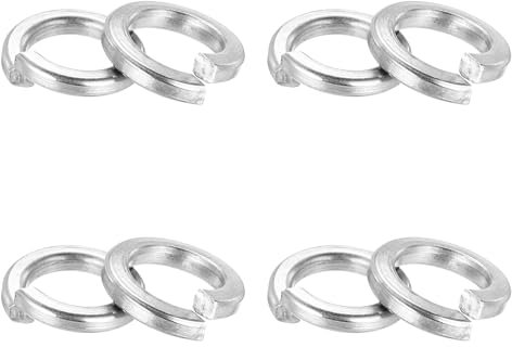 PATIKIL 100 Pcs Rondelle Frein Fendue, Rondelle Frein Ressort M6 304 Acier Inoxydable Kit Assortiment Rondelles Frein Pour Vis Boulons, Argent