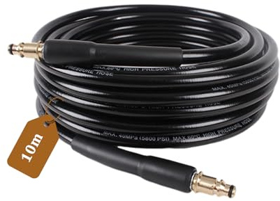 MIPIACE 10M Tubo Flessibile ad Alta Pressione per Kärcher con Connettore Rapido Tubo Flessibile per Idropulitrice K2 K3 K4 K5 K7 Tubo di Ricambio ad Alta Pressione per Pulizia Auto Strada