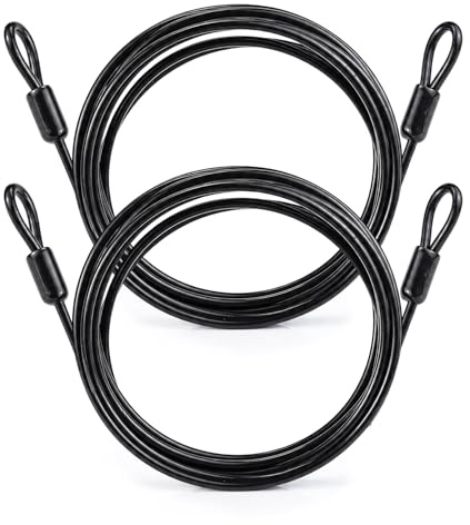 Xujinsongg 2 stycken stålkabel med gasbindningar, 3 m x 4 mm