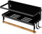 Redwestmelon Foldable Magnetic Spice Rack Fridge Storage Organiser Refrigerator Side Rack Roll Paper Towel Holder Multifunctional Kitchen Shelf (1 Tier)