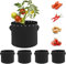 Lot de 5 sacs de culture pour plantes de 2 gallons avec trous, pots en tissu non tissé avec poignées – Capacité de poids renforcée