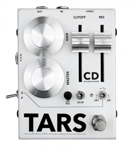 Collision Devices TARS Fuzz/Filter Guitar Effects Pedal, Silver & White