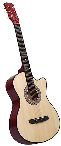 Arts & Entertainment-Western Guitare acoustique pan coupé avec 6 cordes 38 Basewood - Autres