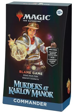 Commander Magic: The Gathering Mordes im Karlov Manor – Jagd auf Schuldige (Deck mit 100 Karten, Booster-Sammelkarten-Sammelpackung mit 2 Karten + Zubehör)