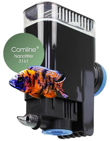 Tunze Comline Nanofilter 3161 I Süßwasserfilter zur Oberflächenabsaugung + Absaugung von Bodennähe für Aquarien mit 30-100 L I Aquariumfilter mit starker Magnethalterung I Flexibles Filtermedium