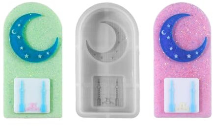 Tuxxjzm Castle Silicone Mold - Moon Castle Arched Epoxy Resin Mould | Cake Decoration Mould Silicone Chocolate Molds Plaster Ornament Moulds Candle Molds