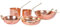 PEAKHILL _Batterie de cuisine en cuivre pur 10 pièces avec cuillère de service (ensemble de casseroles en cuivre | Ensemble Kadhai | Poêle à frire) avec poignée en laiton pour la cuisine