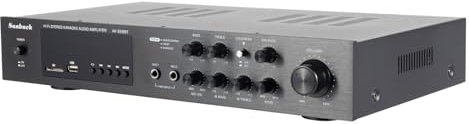 Susoso Amplificateur audio 220 V 600 W avec télécommande, son haute fidélité, canal de son surround 5.0 pour home cinéma, 42,7 x 28 x 6,6 cm, noir