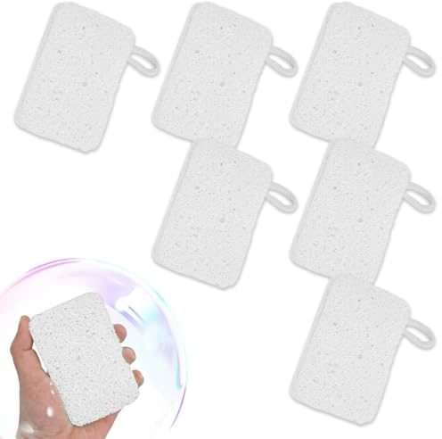 Éponges à Vaisselle Naturelles, 6 pcs Eponge Loofah, Éponge Luffa Organique, Éponge de Cuisine Luffa, Éponges de Cuisine en Luffa Naturel, Biodégradable et Écologique