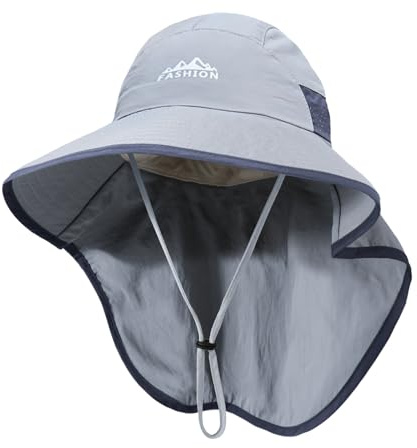 TAGVO Chapeaux de Pêche pour Homme Femme, Chapeau de Soleil de UPF 50+ Chapeau Randonnée Chapeaux de Safari - Sangle de Menton Réglable