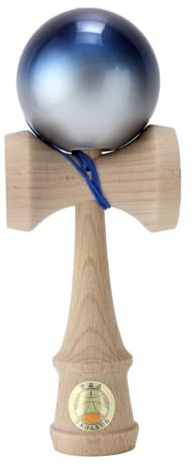 Langs Japan Yamagata Koubou Competition Kendama Ohiro (Japan Kendama Association Certified), Premium, Blue & Silver