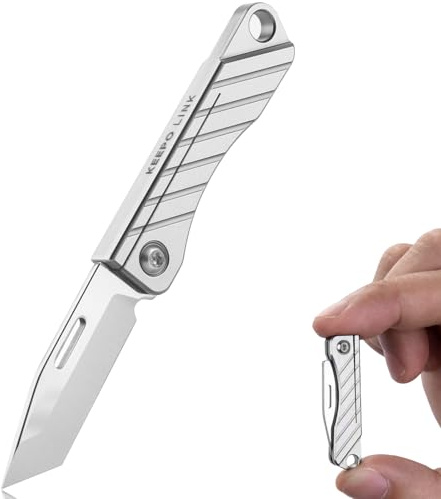 KEEPO LINK Titanium Pocket Knife Small Folding Blade for Men & Women, OLK02