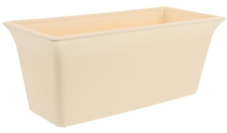 DECOMELODY Maceta Rectangular de Plástico Resistente para Patio y Balcón Macetero para Verduras y Flores para Interior y Alféizar