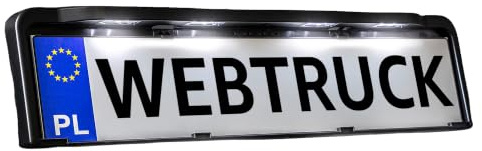 Web Truck registreringsskylthållare med bakgrundsbelysning 12V 24V LED Universal, registreringsskyltbelysning för släpvagnar, semitrailers
