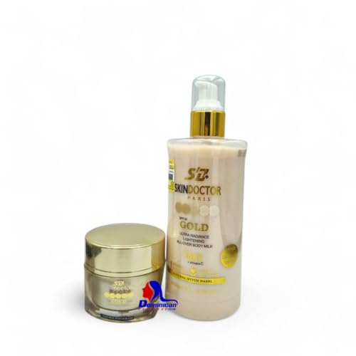 Duo SD Skin Doctor Paris Gold Milk Body SPF30 & Face Cream SPF45 - C-vitamin, Q10 & Hamelis