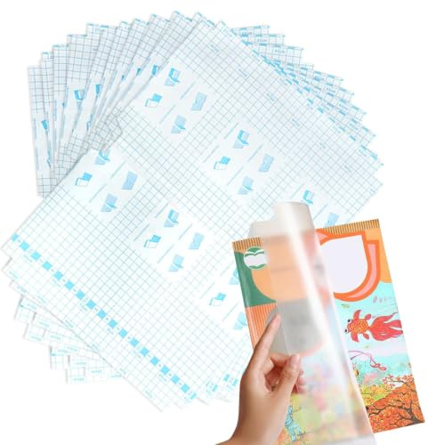 10 Stück Buchumschlag B5 Transparent,16K Klebrige Buchumschläge,Buchfolie Selbstklebend Transparent,Heftumschläge B5,Buchumschläge Schulbücher,Blasenfrei & Kratzfest,Ohne Zuschnitt(17.6 x 26cm)