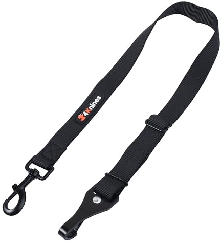 4Knines Dog Seat Belt Tether ā Heavy-Duty Dog Car Safety Harness Attachment ā Adjustable Pet Travel Restraint for Vehicle Anchor System ā Universal Fit for Secure, Comfortable Car Rides, Black