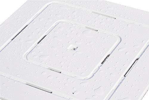 Castelmerlino Tarima para ducha color blanco habana en madera contrachapada marina Okumè 60x60 cm para platos de ducha 80x80 cm