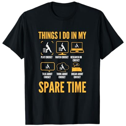Funny Cricket Things to Do in My Spare Time T-Shirt