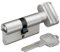BASI | V55 Profil-Knaufzylinder K35/30 mm | Doppelzylinder für Hauseingangs- Wohneingangstüren | Zylinderschloss | 5 Wendeschlüssel & Codekarte | Pickingschutz & Anbohrschutz | Verschiedenschließend