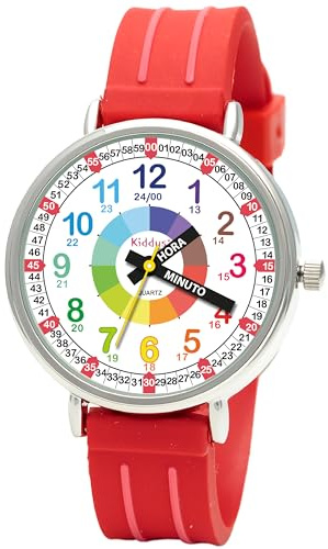 Kiddus Orologio Educativo per Bambino e Bambina dai 5 ai 10 Anni, Orologio Analogico Didattico per Imparare l'Ora, Movimento Giapponese
