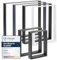 HOLZBRINK Tischbeine Metall Schwarz | Tischkufen/Tischgestell für Couchtisch, Esstisch, Schreibtisch, Sitzbank | 2 Stück Möbelfüße 70 x 72 cm