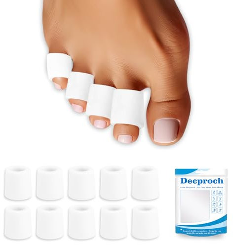 Zehenschutz kleiner Zeh, 20 Stück Zehenschutz Zehenkappen Zehenpolster Zehenverband Zehenschoner Zehenpflaster Silikon gegen Blasenbildung und Schwielen