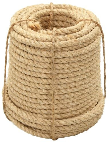 LAPOOH Cuerda 100% sisal 16 mm 50 m, Rollo Mimbre, Cuerda Manualidades, Cuerda Decorativa, para Tejer Crochet, Bobinas De Hilo, Cesta De Cuerda - SPU:144805
