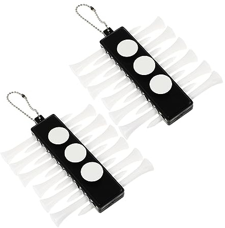 Toyvian 2 Piezas tee Holding Accessory for Golfs Organizador De Tees De Plástico Portátil para Práctica De Golf Y Campo Ligero Fácil De Transportar