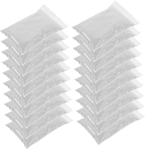 Baluue Colle pour Maquettes en Amidon de Maïs Blanc, Mini Bricks Ciment de Réparation pour Maison de Poupée, 20 Sachets pour Création de Chemins Miniatures et Réparation