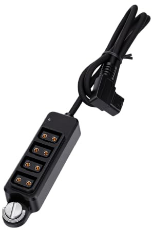 LICAEVEY D Tap Splitter 4-vägs, D Tap Strömförsörjningskabel med