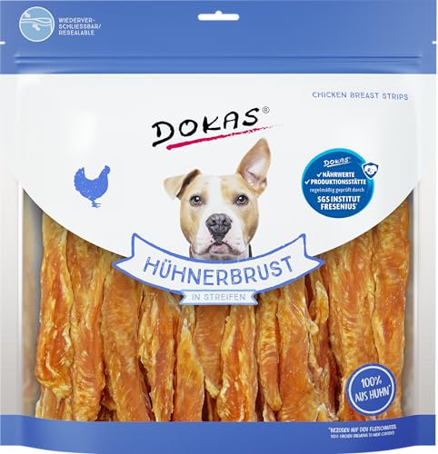 DOKAS Getreidefreier Premium Snack in Streifen für Hunde – Ideal für zwischendurch, 900 g (1er Pack)